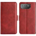 For Asus ROG Phone 6 Dual-side Magnetic Buckle Horizontal Flip Leather Phone Case(Red) - 1
