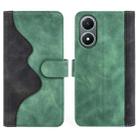 For vivo Y02s Stitching Horizontal Flip Leather Phone Case(Green) - 1