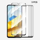 For Xiaomi Poco M5 5pcs ENKAY Full Glue 0.26mm 9H 2.5D Tempered Glass Full Film - 1