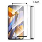 For Xiaomi Poco M5s 5pcs ENKAY Full Glue 0.26mm 9H 2.5D Tempered Glass Full Film - 1