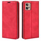 For Motorola Moto G32 Retro-skin Magnetic Suction Leather Phone Case(Red) - 1