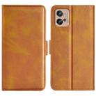 For Motorola Moto G32 Dual-side Magnetic Buckle Leather Phone Case(Yellow) - 1