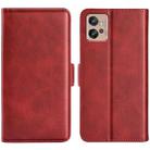 For Motorola Moto G32 Dual-side Magnetic Buckle Leather Phone Case(Red) - 1