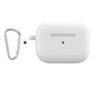 For Apple AirPods Pro 2 2022 ENKAY Thickened Silicone Protective Case with Keychain(White) - 1