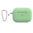 For Apple AirPods Pro 2 2022 ENKAY Thickened Silicone Protective Case with Keychain(Mint Green) - 1