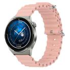 For Huawei Watch GT3 Pro 46mm 22mm Ocean Style Silicone Solid Color Watch Band(Pink) - 1