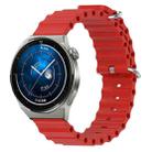 For Huawei Watch GT3 Pro 46mm 22mm Ocean Style Silicone Solid Color Watch Band(Red) - 1