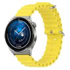 For Huawei Watch GT3 Pro 46mm 22mm Ocean Style Silicone Solid Color Watch Band(Yellow) - 1