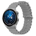 For Huawei Watch GT3 Pro 46mm 22mm Ocean Style Silicone Solid Color Watch Band(Grey) - 1