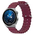 For Huawei Watch GT3 Pro 46mm 22mm Ocean Style Silicone Solid Color Watch Band(Wine Red) - 1