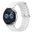 For Huawei Watch GT3 46mm 22mm Ocean Style Silicone Solid Color Watch Band(White) - 1