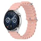 For Huawei Watch GT3 46mm 22mm Ocean Style Silicone Solid Color Watch Band(Pink) - 1