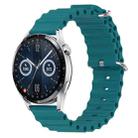 For Huawei Watch GT3 46mm 22mm Ocean Style Silicone Solid Color Watch Band(Green) - 1