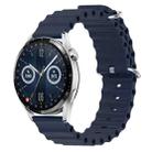 For Huawei Watch GT3 46mm 22mm Ocean Style Silicone Solid Color Watch Band(Dark Blue) - 1