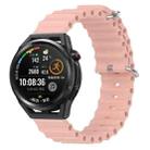 For Huawei Watch GT Runner 22mm Ocean Style Silicone Solid Color Watch Band(Pink) - 1