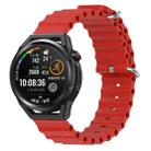 For Huawei Watch GT Runner 22mm Ocean Style Silicone Solid Color Watch Band(Red) - 1