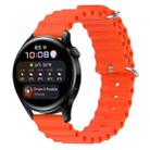 For Huawei Watch 3 22mm Ocean Style Silicone Solid Color Watch Band(Orange) - 1