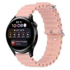 For Huawei Watch 3 22mm Ocean Style Silicone Solid Color Watch Band(Pink) - 1