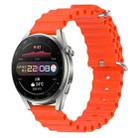 For Huawei Watch 3 Pro 22mm Ocean Style Silicone Solid Color Watch Band(Orange) - 1