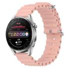 For Huawei Watch 3 Pro 22mm Ocean Style Silicone Solid Color Watch Band(Pink) - 1