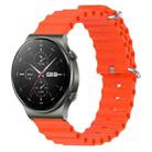 For Huawei GT2 Pro 22mm Ocean Style Silicone Solid Color Watch Band(Orange) - 1