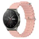 For Huawei GT2 Pro 22mm Ocean Style Silicone Solid Color Watch Band(Pink) - 1