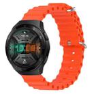 For Huawei Watch GT 2E 22mm Ocean Style Silicone Solid Color Watch Band(Orange) - 1