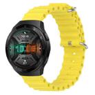 For Huawei Watch GT 2E 22mm Ocean Style Silicone Solid Color Watch Band(Yellow) - 1