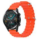 For Huawei GT2 46mm 22mm Ocean Style Silicone Solid Color Watch Band(Orange) - 1