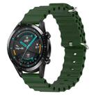 For Huawei GT2 46mm 22mm Ocean Style Silicone Solid Color Watch Band(Army Green) - 1