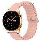 For Honor Watch GS 3 22mm Ocean Style Silicone Solid Color Watch Band(Pink) - 1