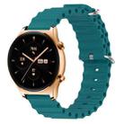 For Honor Watch GS 3 22mm Ocean Style Silicone Solid Color Watch Band(Green) - 1