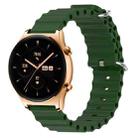 For Honor Watch GS 3 22mm Ocean Style Silicone Solid Color Watch Band(Army Green) - 1