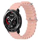 For Honor Watch GS Pro 22mm Ocean Style Silicone Solid Color Watch Band(Pink) - 1