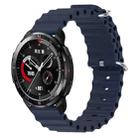 For Honor Watch GS Pro 22mm Ocean Style Silicone Solid Color Watch Band(Dark Blue) - 1