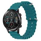 For Honor Magic Watch 2 46mm 22mm Ocean Style Silicone Solid Color Watch Band(Green) - 1