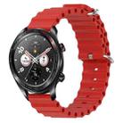 For Honor Watch Dream 22mm Ocean Style Silicone Solid Color Watch Band(Red) - 1