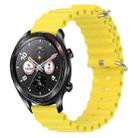 For Honor Watch Dream 22mm Ocean Style Silicone Solid Color Watch Band(Yellow) - 1