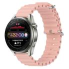 For Huawei Watch 3 Pro New 22mm Ocean Style Silicone Solid Color Watch Band(Pink) - 1