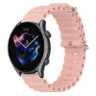 For Amazfit GTR 3 22mm Ocean Style Silicone Solid Color Watch Band(Pink) - 1