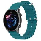 For Amazfit GTR 3 22mm Ocean Style Silicone Solid Color Watch Band(Green) - 1