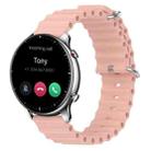 For Amazfit GTR 2 22mm Ocean Style Silicone Solid Color Watch Band(Pink) - 1