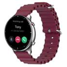 For Amazfit GTR 2 22mm Ocean Style Silicone Solid Color Watch Band(Wine Red) - 1