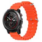 For Amazfit 3 22mm Ocean Style Silicone Solid Color Watch Band(Orange) - 1
