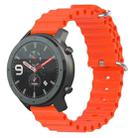 For Amazfit GTR 47mm 22mm Ocean Style Silicone Solid Color Watch Band(Orange) - 1