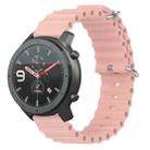 For Amazfit GTR 47mm 22mm Ocean Style Silicone Solid Color Watch Band(Pink) - 1