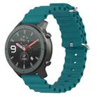 For Amazfit GTR 47mm 22mm Ocean Style Silicone Solid Color Watch Band(Green) - 1