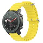 For Amazfit GTR 47mm 22mm Ocean Style Silicone Solid Color Watch Band(Yellow) - 1