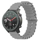 For Amazfit GTR 47mm 22mm Ocean Style Silicone Solid Color Watch Band(Grey) - 1