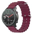 For Amazfit GTR 47mm 22mm Ocean Style Silicone Solid Color Watch Band(Wine Red) - 1